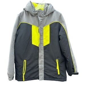 Roebuck And Co Insulated Coat Black‎ And Yellow Kids L 14/16